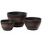 Gardenised Brown Outdoor Rustic Half Barrel Flower Garden Planter Bowl, Plastic, Small QI004113.S - alternate 2